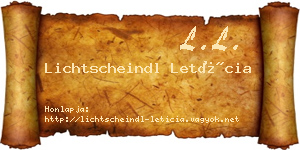 Lichtscheindl Letícia névjegykártya